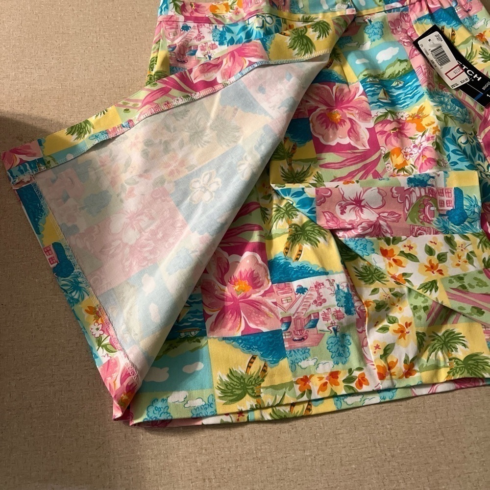 New W/T Briggs New York Skort Womens 14 Floral Multicolor tropical - Picture 3 of 7